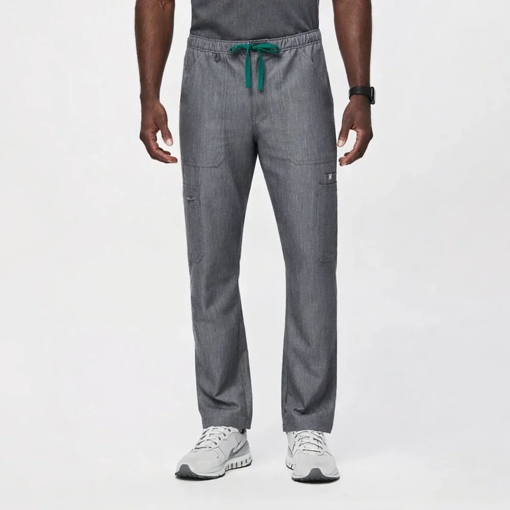 FIGS Cairo Cargo Scrub Pants Men's Large Tall Graphite Gray Medical Workwear